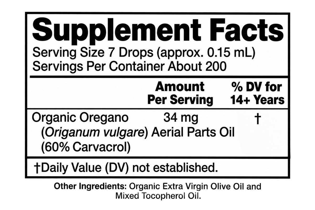 Oil of Oregano Herbal Drops