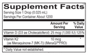 Vitamin D3 w/ K2 Liquid Drops