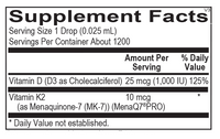 Vitamin D3 w/ K2 Liquid Drops