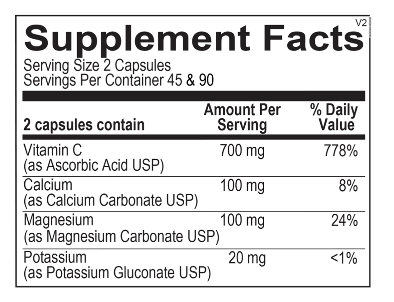 Orthomolecular Buffered C Capsules (Vitamin C)