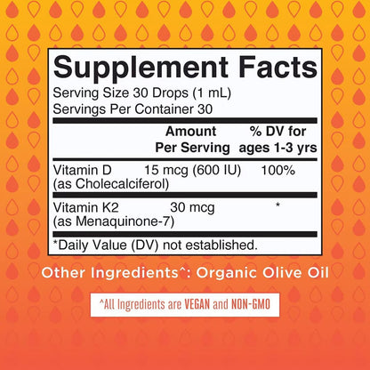 Toddler Vitamin D3+K2