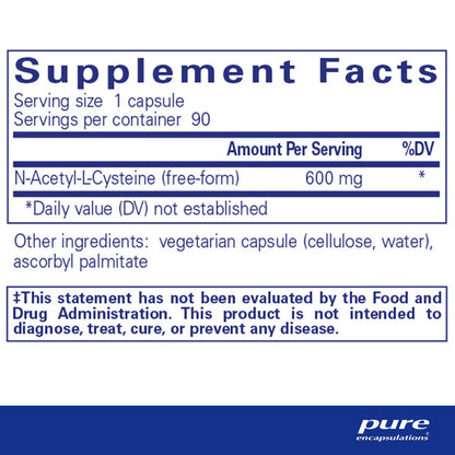 NAC (N-Acetyl-l-Cysteine) 600 mg (90 count)